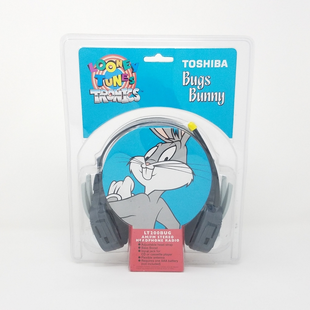 Vintage Bugs Bunny Looney Tunes Stereo Headphones
